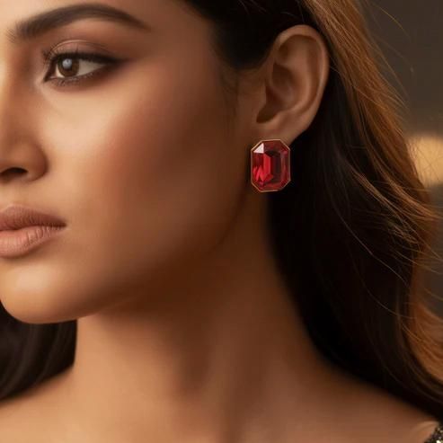 Red Elegance Necklace and Earring Set