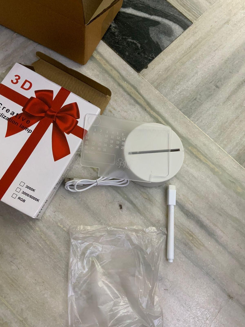 3D Acrylic Writing Board with Pen and Light