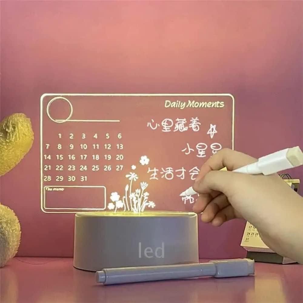 3D Acrylic Writing Board with Pen and Light